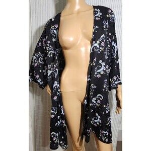 Ana Cover Up for Women Size 1X Floral Print Lightweight Sheer